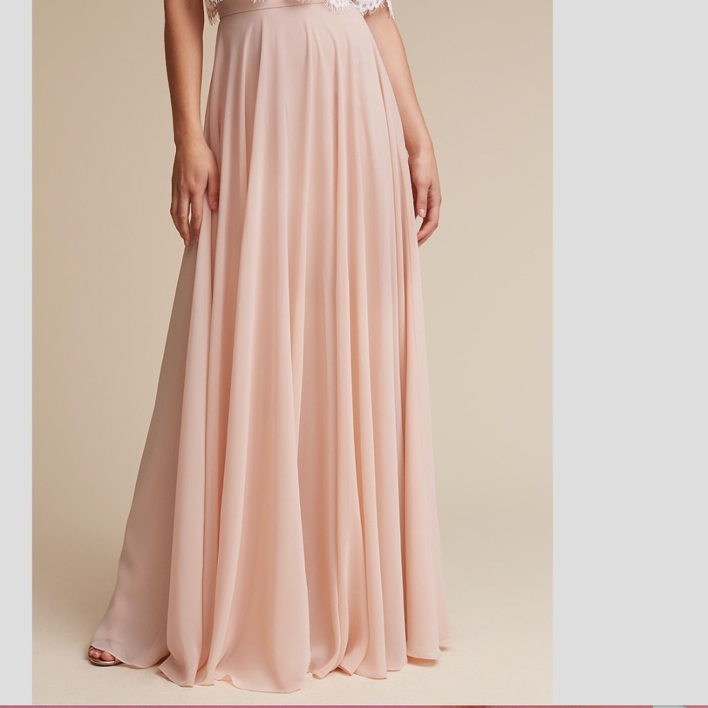 BHLDN JENNY YOO HAMPTON SKIRT - BLUSH